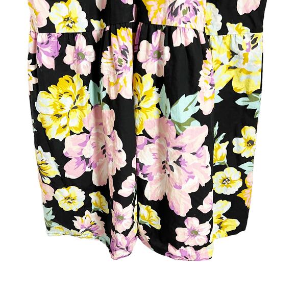 Who What Wear Black Yellow Floral Maxi Dress Size XS - Picture 6 of 9